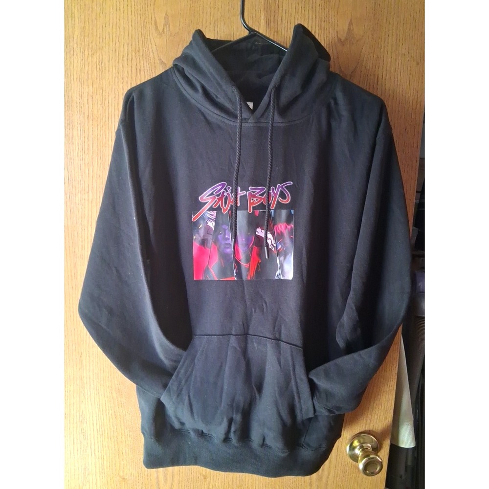Zuni KPop Demon Hunters SAJA BOYS Black Graphic Hoodie SZ Adult Small Anime New